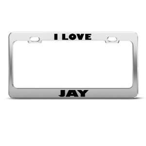 Love Jay Animal license plate frame Stainless Metal Tag Holder