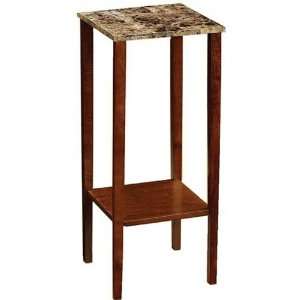 Rowland Faux Marble Console Table (Warm Brown) (28.5H x 11.75W x 11 