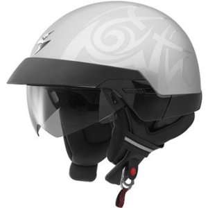  Scorpion EXO 100 Graphic Helmet   Tribal Hyper Silver 