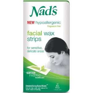  Nads Facial Wax Strips, 24 ct. Beauty