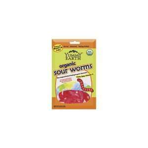 Yummy Earth Organic 5 Oz Sour Worms (Economy Case Pack) 5 Oz (Pack of 