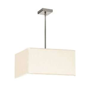   in Satin Chrome with Italian Linen Beige Shade and