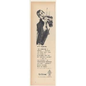  1964 Pete Fountain Leblanc Dynamic H Clarinet Print Ad 