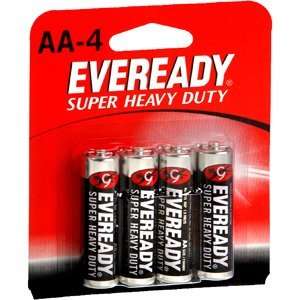  EVEREADY BATTERY SUPER HD AA Pack of 4 by AUDIOVOX 