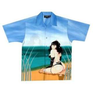  Bettie Page   At The Beach Club Shirt Clothing