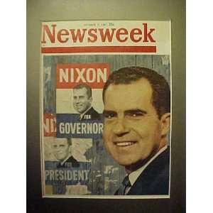 Richard Nixon October 9, 1961 Newsweek Magazine Professionally Matted 