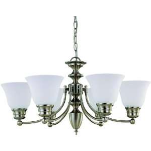  Nuvo 60/3255 6 Light Chandelier with Frosted Glass