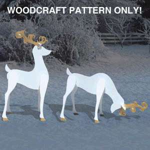 3D Reindeer Shadows Woodcraft Pattern by Sherwood  