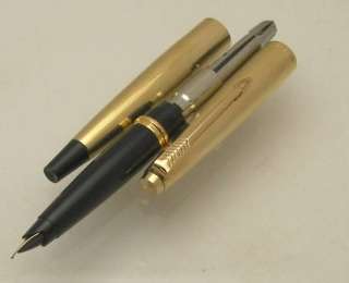 PARKER 45 Insignia Gold Filled Fountain Pen USA c1964  