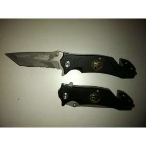  Marine Knife w/ Camo Blade and Marine on Blade