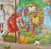 Wilson Anacreon acrylic/canvas Haitian Painting from Haiti Rare  
