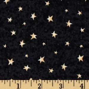  44 Wide Let Us Adore Him Stars Gold/Blue Fabric By The 