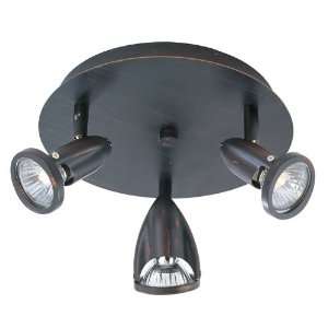  ET2 Lighting Agron 3 Light Flush Mount in Bronze Finish 