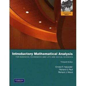 Introductory Mathematical Analysis by Haeussler 13E (Z) 9780321643728 