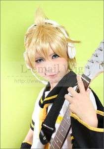 Kagamine Rin / Len VOCALOID Short Golden Cosplay Party Hair Wig RW93 