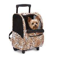 Cheetah Animal Print Backpack Dog Pet Carrier  