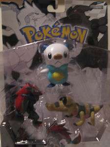   and White Figure 3 Pack w/t Oshawott Sandile Zoroark JAKKS New  