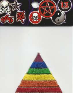 Iron On Embroidered Patch Pride Rainbow Triangle  