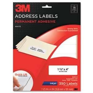  3M 3200D   Permanent Adhesive Clear Inkjet Mailing Labels 