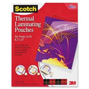  3m Letter size thermal laminating pouches MMMTP385450 