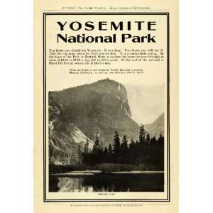  1912 Ad Yosemite Valley Railroad National Park Mirror Lake 