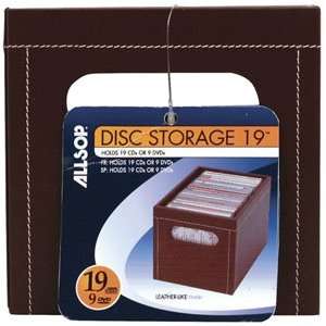  Allsop 28787 19 disc Storage [brown Faux Leather 