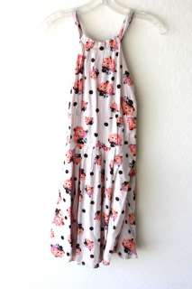 Free People womens floral dot pleated cross back mini dress 10 $128 