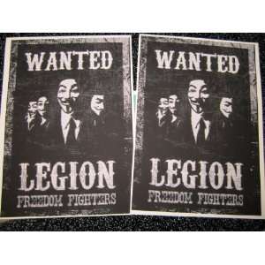   WANTED FREEDOM FIGHTERS Legion 4Chan Occupy 99% 
