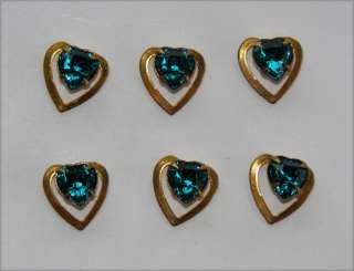 These have a pretty prong set blue zircon rhinestone on them. They 