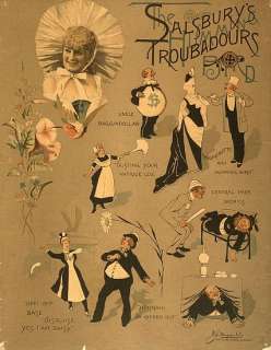 Salsburys Troubadours Humming Bird Theatrical Poster  