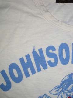 HELLCATS Johnson Motors Beige Shirt Print Error XL XLARGE CAFE RACER 
