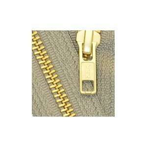  22 Medium Weight Jacket Zipper YKK #5 Brass ~ Separating 