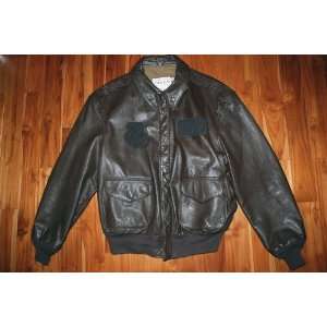   ISSUE   USAF COOPER TYPE A 2 BROWN LEATHER FLIGHT JACKET   SIZE 42R