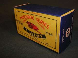 Vintage Matchbox #48 Sports Boat & Trailer MIB A LESNEY Box  