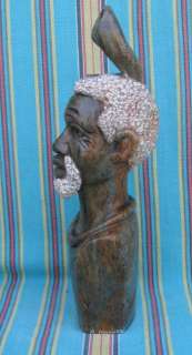 African Shona Art Stone Chief Bust Sculpture 12  