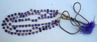 76 CT 3 STRANDS AMETHYST FACETED TEAR DROP NECKLACE  