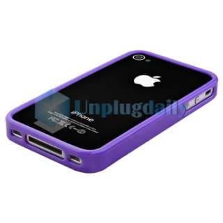 8pcs Bumper Rubber Case Full Body Shield For iPhone 4  