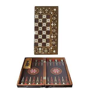  YENIGUN TURKISH design Backgammon Board with pieces & dice 