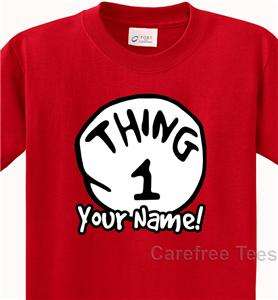 Dr. Seuss Thing 1 2 3 4 5 6 TShirt Costume Party, Any Occasion 