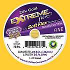 Soft Flex 24K Gold Extreme Beading Wire .014 Fine 30 Ft