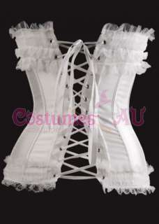Ladies White Angel Heaven Fancy Dress Costume Corset Tutu Skirt  
