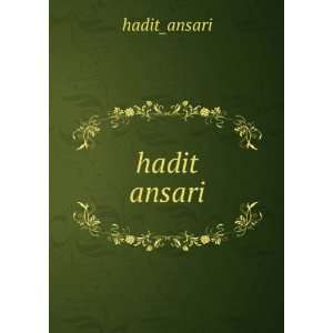 hadit ansari hadit_ansari  Books