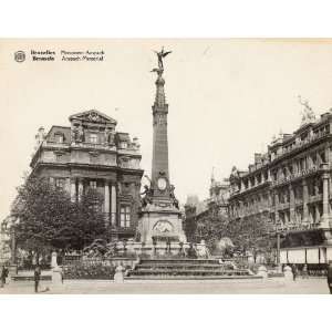 com Vintage Post Card BRUXELLES, MONUMENT ANSPACH (Brussels, Anspach 