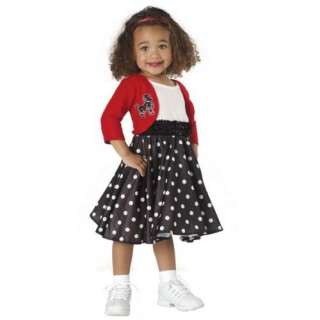  Childs Cute Toddler 50s Dress Halloween Costume (2 4T) Clothing