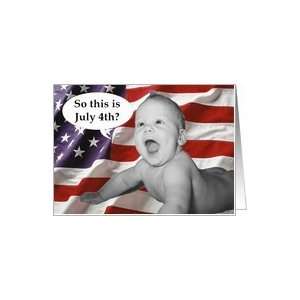  Baby 4th of July Retro   FUNNY Card Health & Personal 