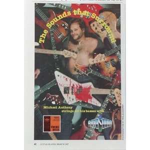  1987 Michael Anthony Van Halen RotoSound Print Ad (Music 