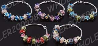 5strands Handwork Glass Beads Bracelets 17 23CM  