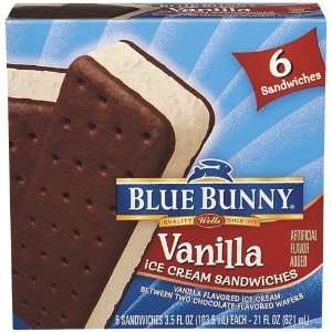 Blue Bunny, Ice Cream Sandwich, 19.5 oz, 6 ct (Frozen 