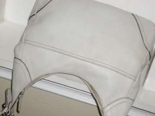 COACH Auth Ivory White Leather Hampton Hobo Shoulder Bag Handbag Purse 