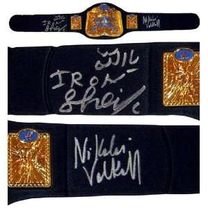 The Iron Sheik & Nikolai Volkoff Signed Replica Tag Team Championship 